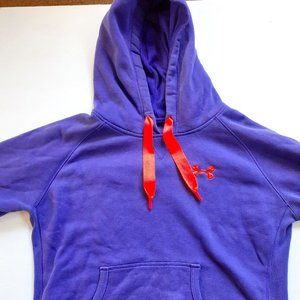 Under Armour Women's Sweatshirt Hooded Loose Coldgear Purple Large